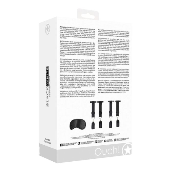 Ouch! Black & White Door Restraint Kit - Totally Adult