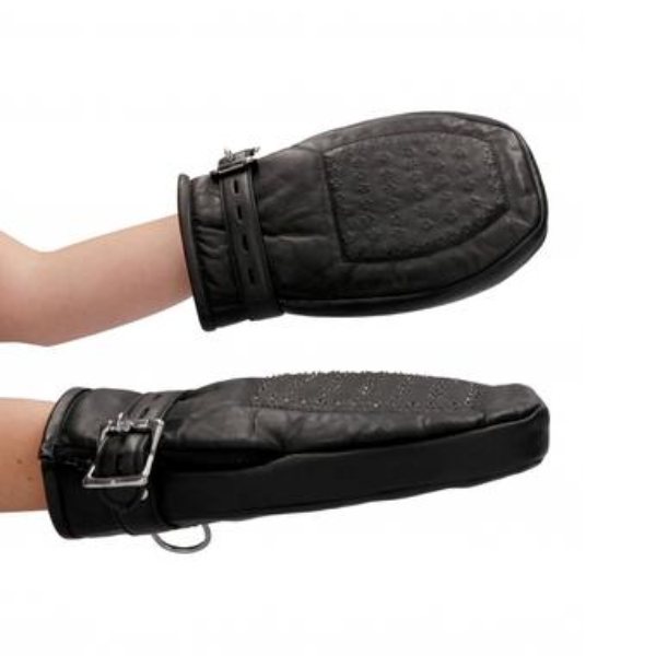 Pain Bondage Mittens Padded Metal Teeth - Totally Adult