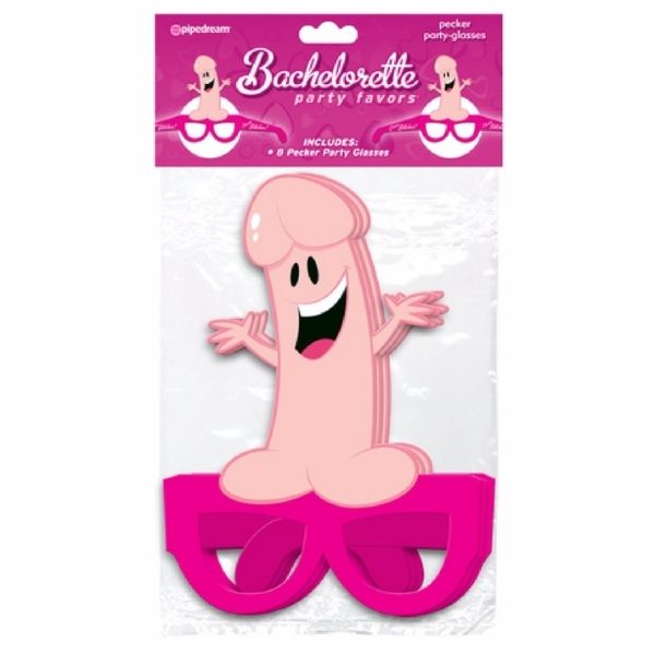 Bachelorette Pecker Glasses 8 pack - Totally Adult