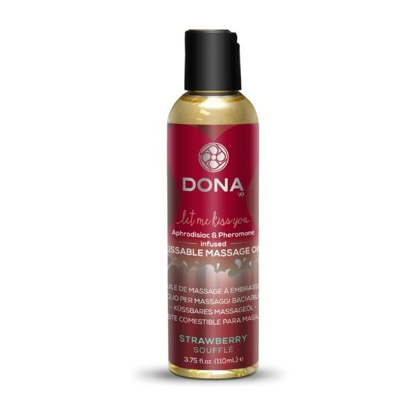 Dona Kissable Massage Oil Strawberry Souffle - Totally Adult