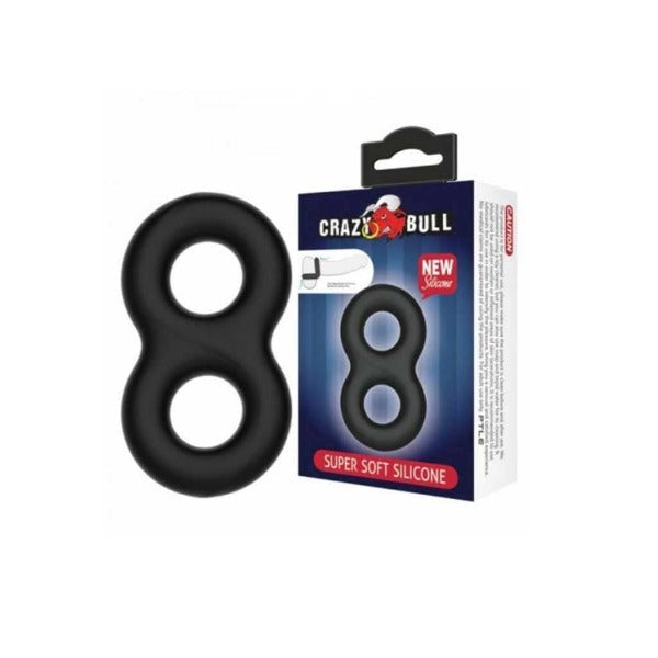 Crazy Bull Super Soft Figure 8 Cock Ring - Totally Adult