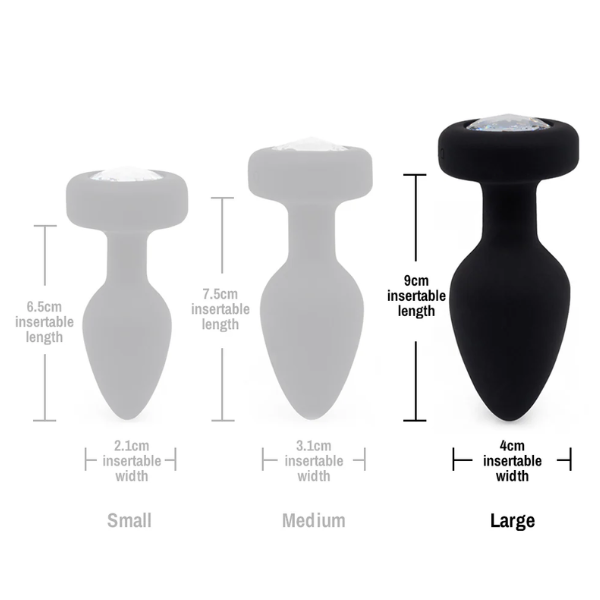 Ashella Vibes Jewel Remote Control Butt Plug Large - Totally Adult