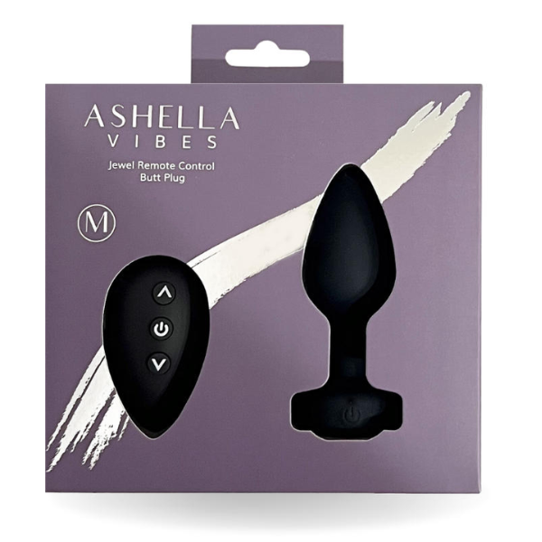 Ashella Vibes Jewel Remote Control Butt Plug Medium - Totally Adult