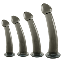 Black Axinite 4 in 1 Anal Plug Kit Set - Totally Adult