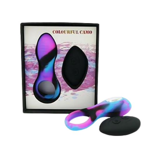 Colourful Camo Bravo Cock Ring - Totally Adult