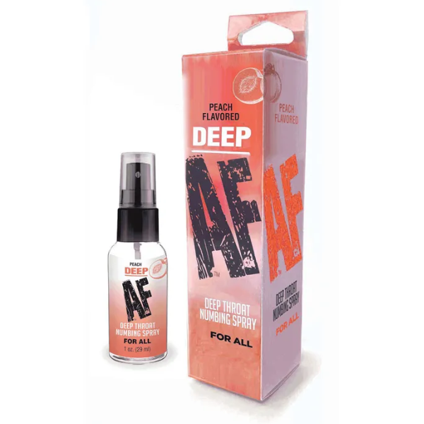 Deep AF Deep Throat Numbing Spray Peach - Totally Adult