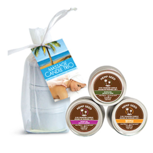 EB Hemp Seed Limited Edition Massage Candle Trio - Totally Adult
