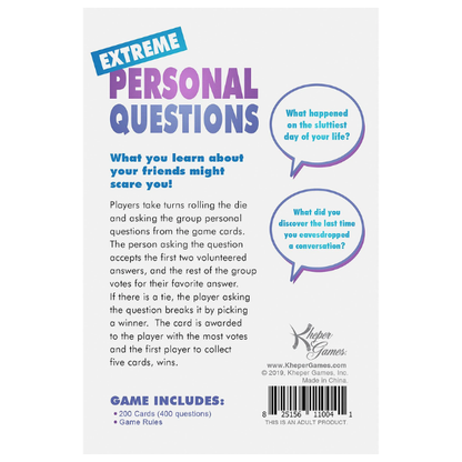 Extreme Personal Questions Game - Totally Adult