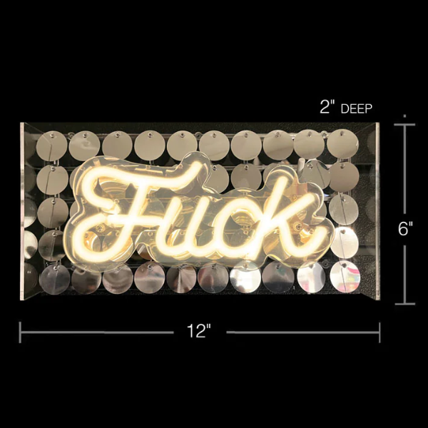 Give A Fuck Light Up Fuck Sign