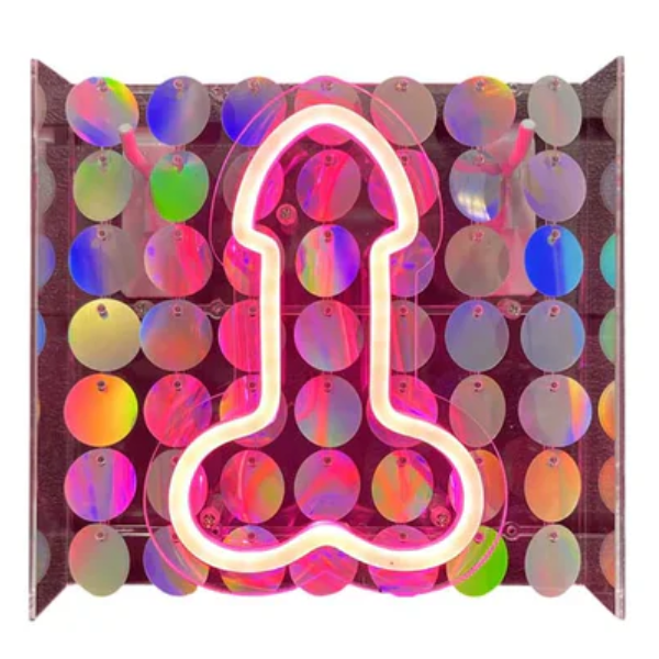 Glitterati Neon Pink Penis Sign