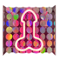 Glitterati Neon Pink Penis Sign