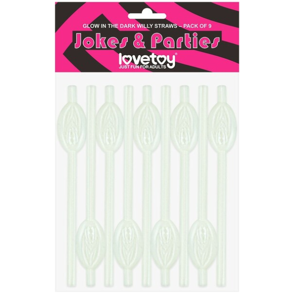 Glow in the Dark Pussy Straws - Totally Adult