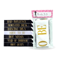 Hen's Night 7pc Satin Sash Set - Totally Adult