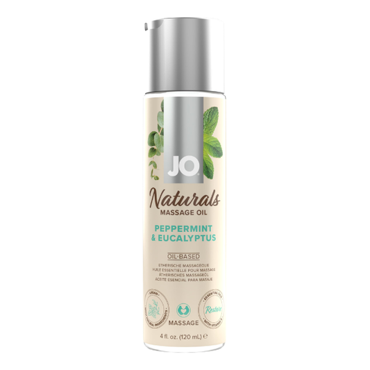 JO Naturals Massage Oils Peppermint & Eucalyptus - Totally Adult