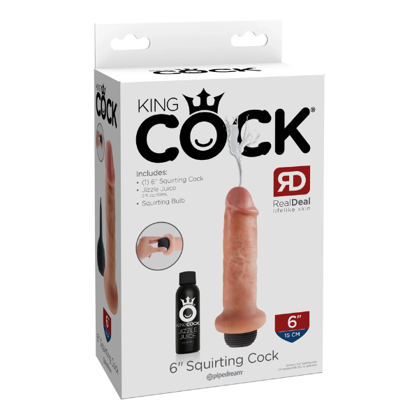 King Cock 6 Inch Squirting