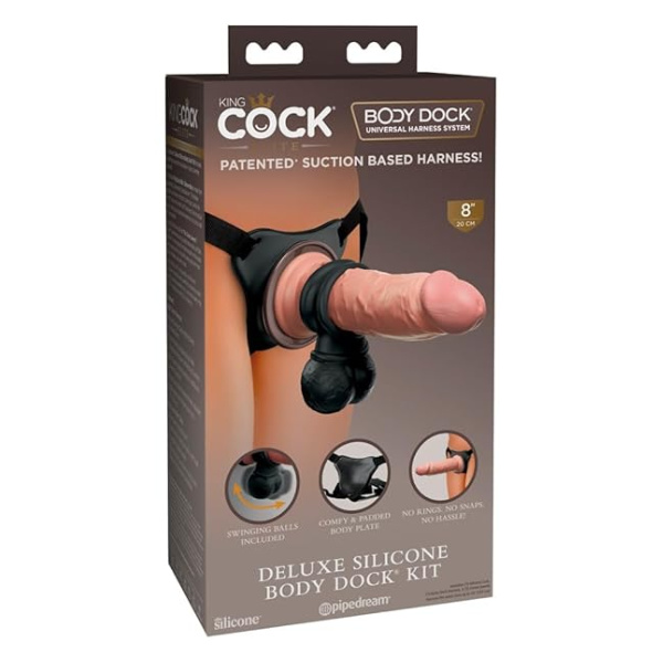 King Cock Deluxe Silicone Body Dock Kit - Totally Adult