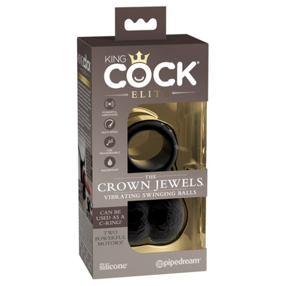 King Cock Elite Vibrating Swinging Balls - Totally Adult