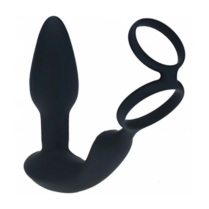 Levelz Dual Vibrating Prostate Stimulator With Cock Ring - Totally Adult