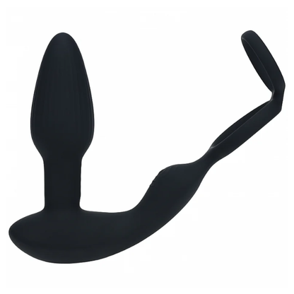 Levelz Dual Vibrating Prostate Stimulator With Cock Ring - Totally Adult