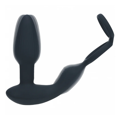 Levelz Dual Vibrating Prostate Stimulator With Cock Ring - Totally Adult