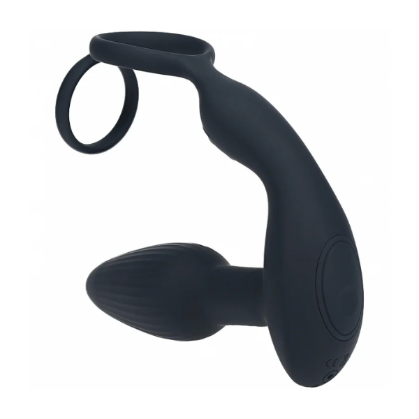 Levelz Dual Vibrating Prostate Stimulator With Cock Ring - Totally Adult