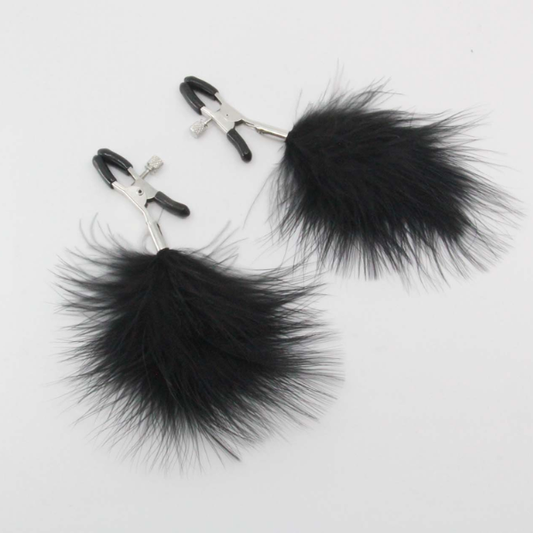 Love In Leather Feather Clamps - Totally Adult
