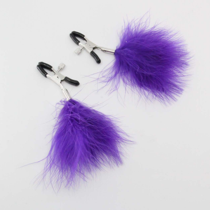 Love In Leather Feather Clamps - Totally Adult
