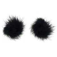 Love In Leather Fluffy Nipple Pasties - Totally Adult