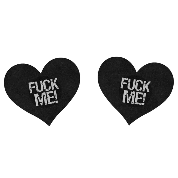 Love In Leather Fuck Me Heart Nipple Pastie - Totally Adult