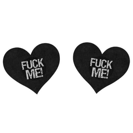 Love In Leather Fuck Me Heart Nipple Pastie - Totally Adult