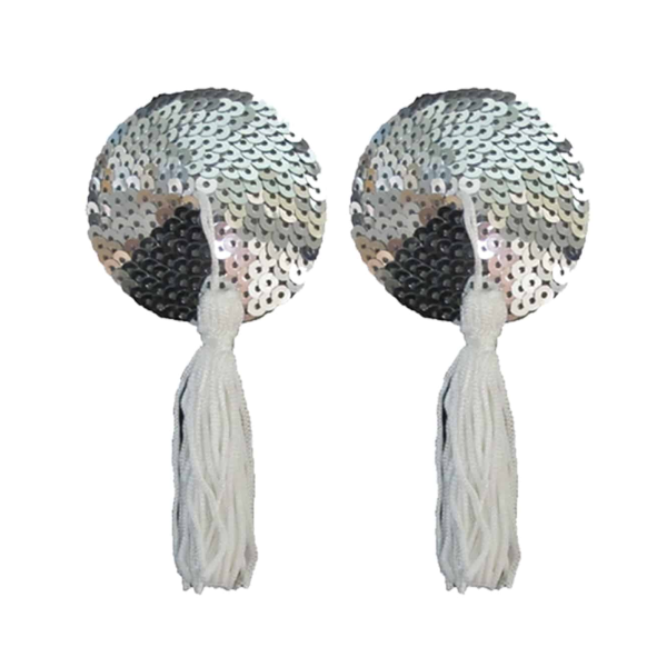 Love in Leather Round Nipple Pasties with Tassels - Totally Adult