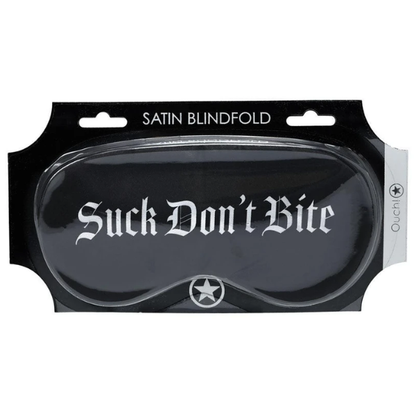 Ouch! Satin Blindfold Suck Don't Bite - Totally Adult