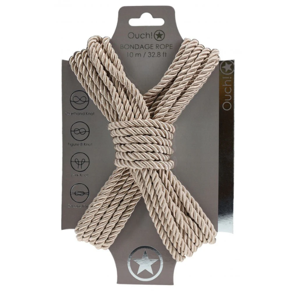 Ouch! Silk Bondage Rope 10m - Totally Adult