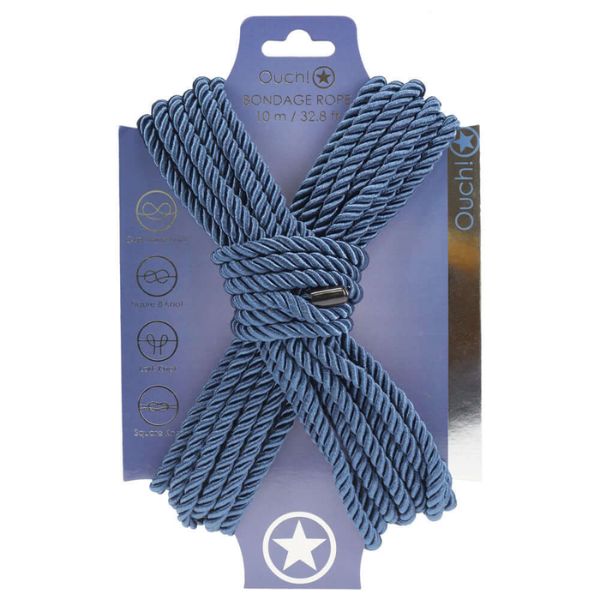 Ouch! Silk Bondage Rope 10m - Totally Adult