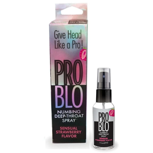 Pro Blo Numbing Deep Throat Spray Strawberry - Totally Adult