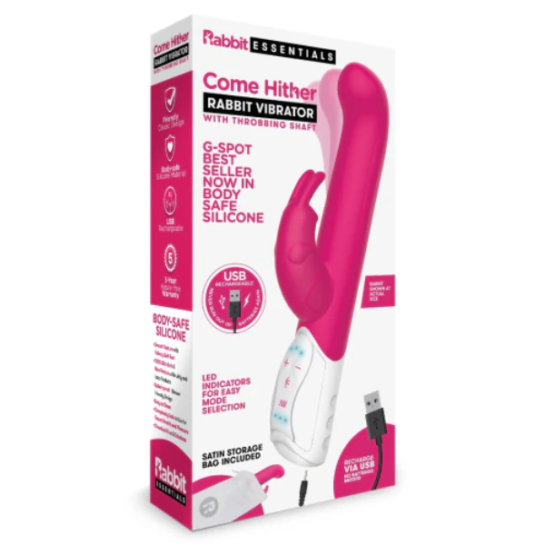 Rabbit Essentials Come Hither with Throbbing Shaft - Totally Adult