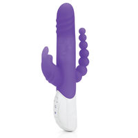 Rabbit Essentials Double Penetration with Rotating Shaft - Totally Adult