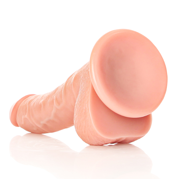 RealRock Curved Realistic Dildo with Balls 7 Inch - Totally Adult