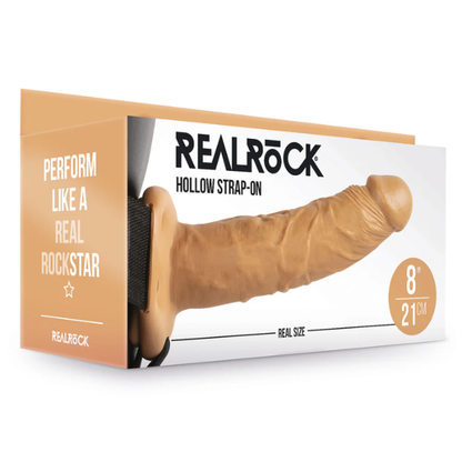 RealRock Hollow Strap-On 8 Inch - Totally Adult