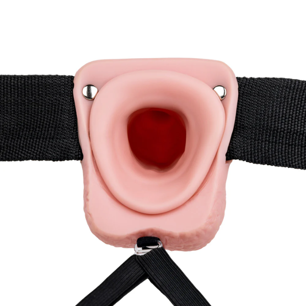 RealRock Hollow Strap-On With Balls 9 Inch - Totally Adult