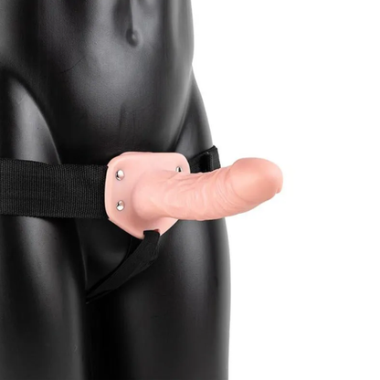 RealRock Hollow Strap On No Balls 6 Inch - Totally Adult