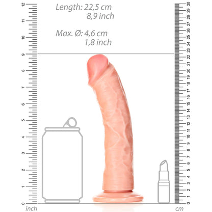 RealRock Realistic Curved Dildo No Balls 8 Inch