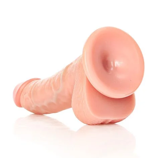 RealRock Realistic Curved Dildo with Balls 6 Inch