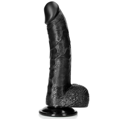 RealRock Realistic Curved Dildo with Balls 8 Inch