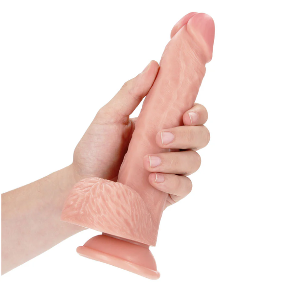 RealRock Realistic Straight Dildo with Balls 8 Inch