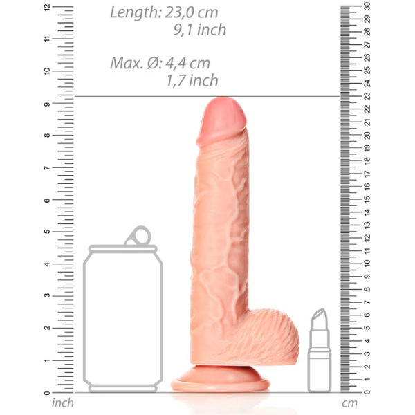RealRock Realistic Straight Dildo with Balls 8 Inch