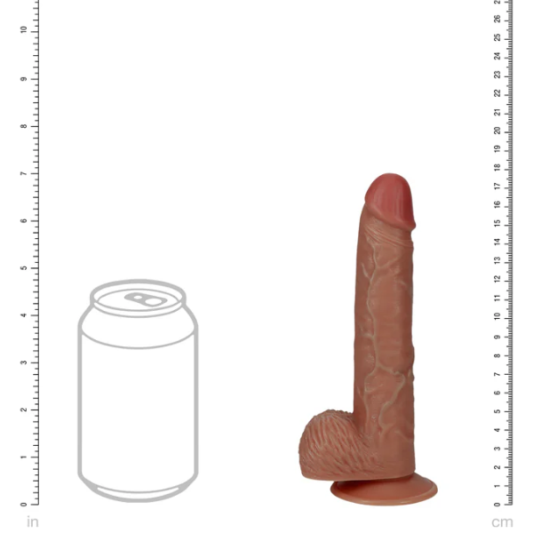 RealRock Vibrating Dildo With Balls 7 Inch - Totally Adult