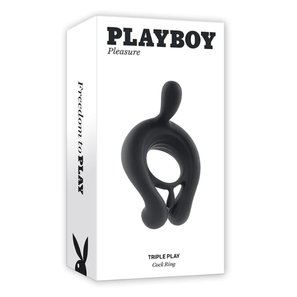 Playboy Pleasure Triple Play Cock Ring - Totally Adult