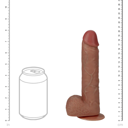 RealRock Vibrating & Thrusting Dildo With Balls 8 Inch