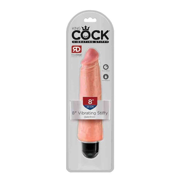 King Cock 8 Inch Vibrating Stiffy - Totally Adult